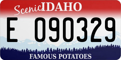 ID license plate E090329