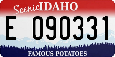 ID license plate E090331