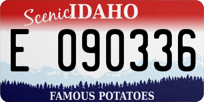 ID license plate E090336
