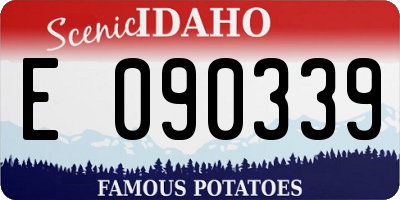 ID license plate E090339