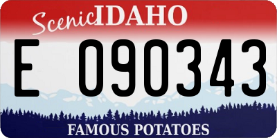 ID license plate E090343