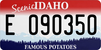ID license plate E090350