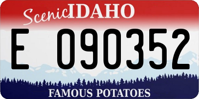 ID license plate E090352
