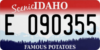 ID license plate E090355