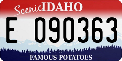 ID license plate E090363