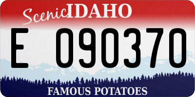 ID license plate E090370