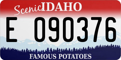 ID license plate E090376