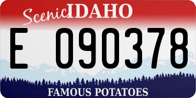 ID license plate E090378