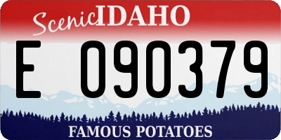 ID license plate E090379