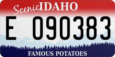 ID license plate E090383