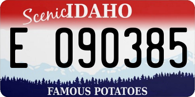 ID license plate E090385