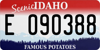 ID license plate E090388