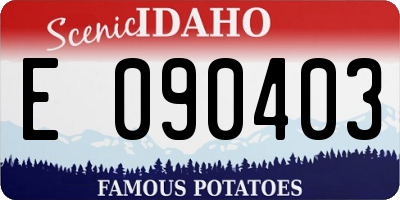 ID license plate E090403