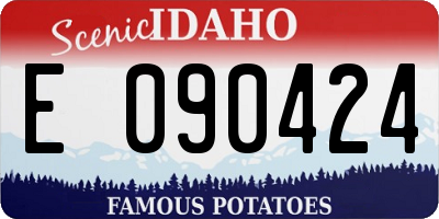 ID license plate E090424