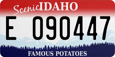 ID license plate E090447