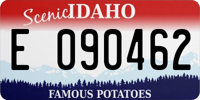 ID license plate E090462