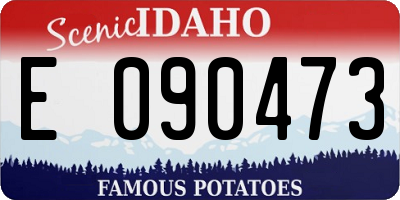 ID license plate E090473