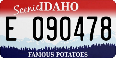 ID license plate E090478