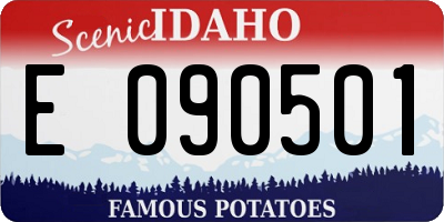 ID license plate E090501
