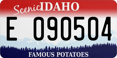 ID license plate E090504