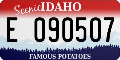 ID license plate E090507