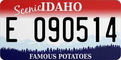 ID license plate E090514
