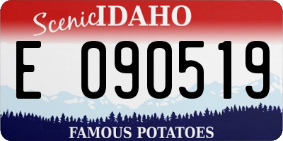 ID license plate E090519