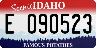 ID license plate E090523