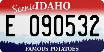 ID license plate E090532