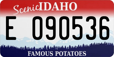 ID license plate E090536