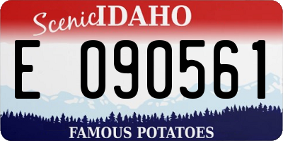 ID license plate E090561