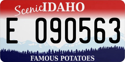 ID license plate E090563