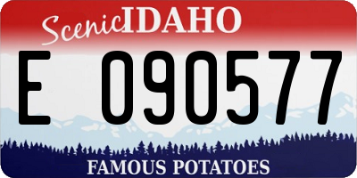 ID license plate E090577