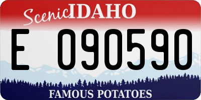 ID license plate E090590