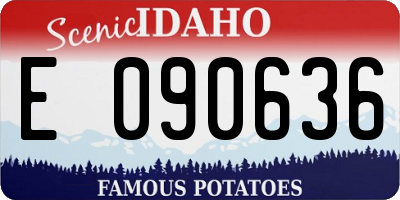 ID license plate E090636
