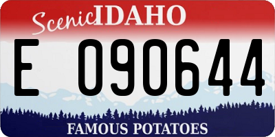 ID license plate E090644