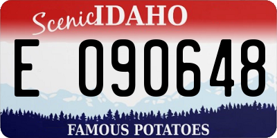 ID license plate E090648