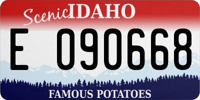 ID license plate E090668