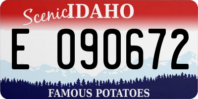 ID license plate E090672