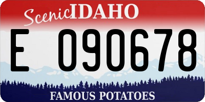 ID license plate E090678