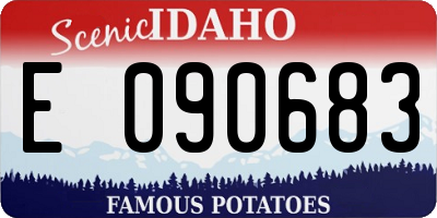 ID license plate E090683