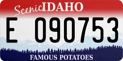 ID license plate E090753