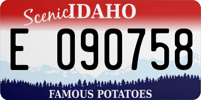 ID license plate E090758