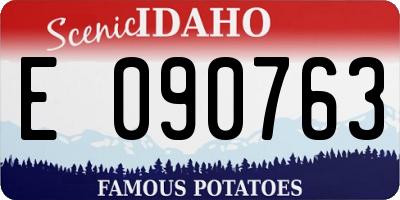 ID license plate E090763