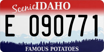 ID license plate E090771