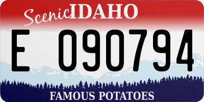 ID license plate E090794