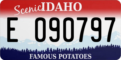ID license plate E090797