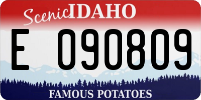 ID license plate E090809