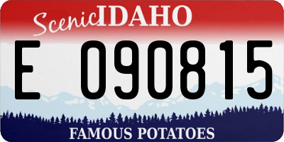 ID license plate E090815