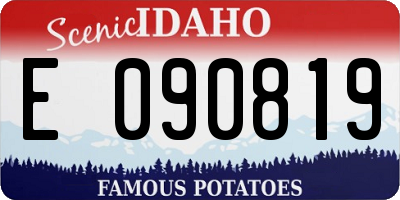ID license plate E090819